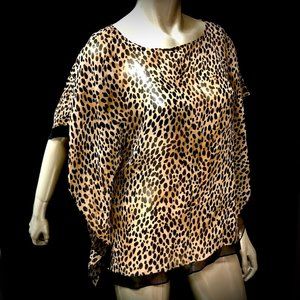 Talbots Leopard Sheer Top